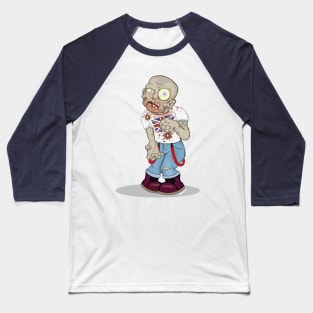 Skinhead Zombie Baseball T-Shirt